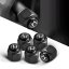 4 pcs HONDA valve caps, black valve covers