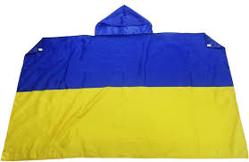 Original hooded body flag (150x90cm, 3x5ft) - Ukraine