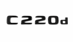 Mercedes nápis  C220d- černý lesklý 165 mm