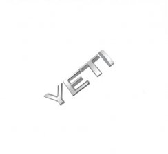 YETI -opschrift - chroom glanzend 100mm