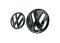 VW SCIROCCO (2009-2014) Emblem vorne und hinten, Logo (11,2cm und 9,2 cm) – schwarz glänzend