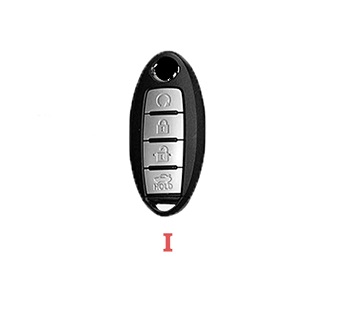 LUXURY key cover for NISSAN cars black glossy/chrome