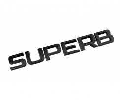 SUPERB -opschrift - zwart glanzend 170mm