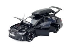 Audi RS6 metalen model speelgoedbatterijverlichting klinkt 1:32 zwart