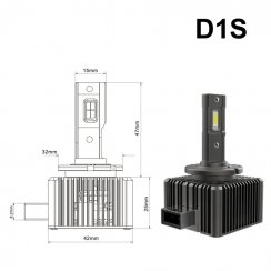 D1S Bombillas LED xenón delanteras para luces, D1S hasta un 500% más de brillo 6000-6500k
