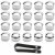 Bolt covers, for wheel bolts 17mm, set of 16+4 chrome