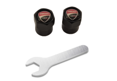 2 pcs DUCATI valve caps, black valve covers