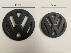 VW SCIROCCO (2009-2014) front and rear emblem, logo (11cm and 9cm) - matte black