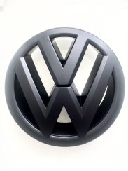 VW Volkswagen PASSAT B6 2005-2011 (150mm) priekšējā emblēma, logotips - melns matēts