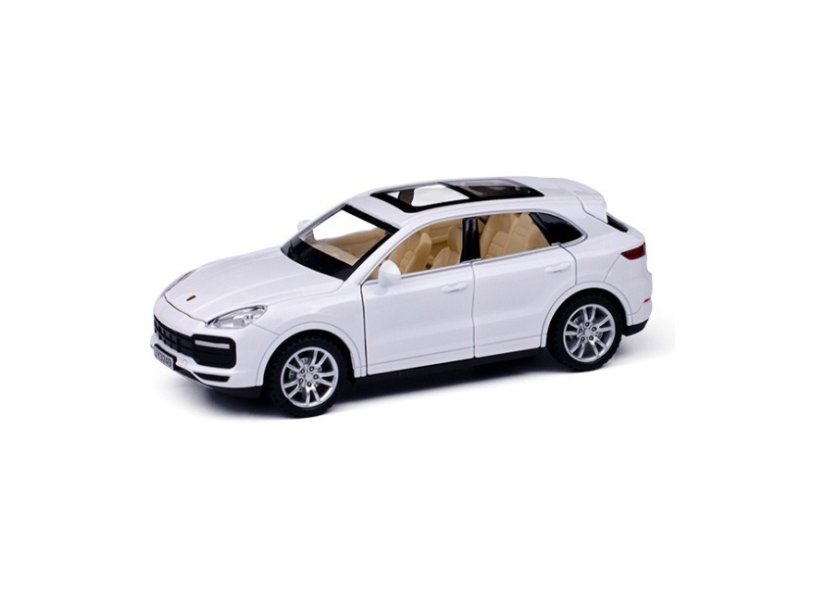 Porsche Cayenne metalen model speelgoedbatterijverlichting klinkt 1:32 Wit