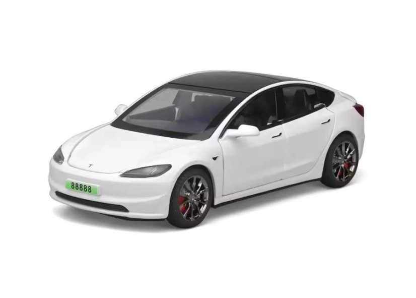 Tes model 3 toy metal model battery lights sound 1:32 white