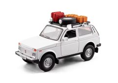 Lada Niva Off-road metalen model speelgoedbatterijverlichting klinkt 1:32 Wit