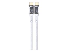 USAMS US-SJ574 Type-C / USB-C į Type-C / USB-C PD 100W įkrovimo Cata aliuminio lydinio kabelio ilgis: 120 cmm baltas