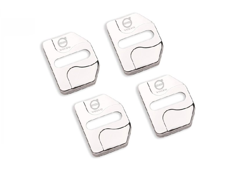 4 pcs VOLVO Protective cover for the door latch- silver