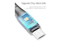 USAMS US-SJ268 U18 Flexi PVC universalus mikro USB prie USB duomenų ir greitas 2A įkroviklis 100 cm baltas