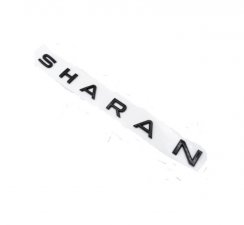 SHARAN nápis - černá lesklá 230mm