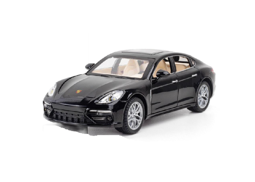 Porsche Panamera metalen model speelgoedbatterijverlichting klinkt 1:32 Zwart
