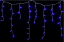 LUMA LED Kerstlicht regen met een flits, 105 LED's 2,5m Stroomkabel 5m IP44 blauw met een timer