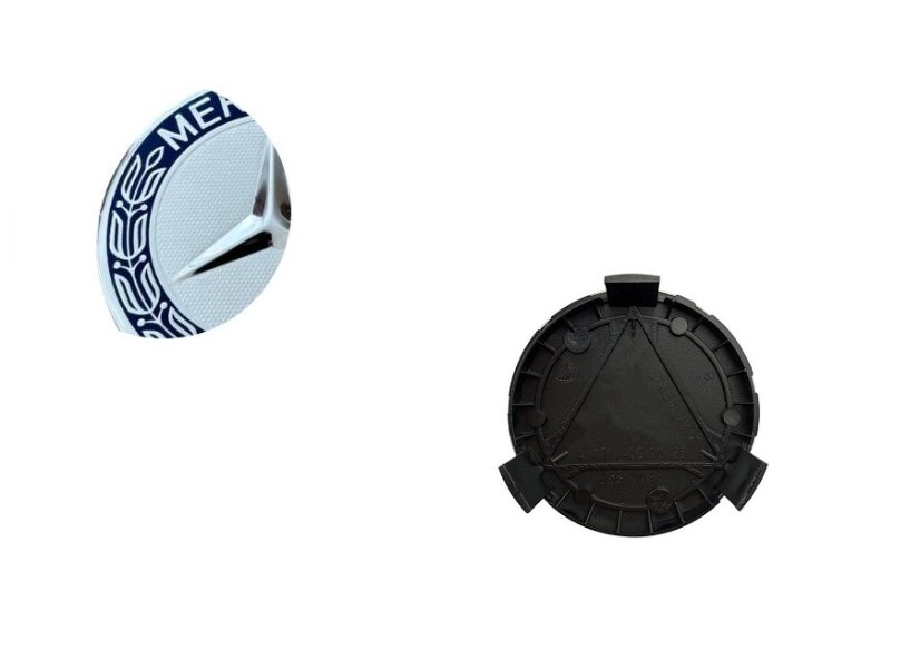 Wheel center cap MERCEDES BENZ 75mm light blue chrome A1704000025