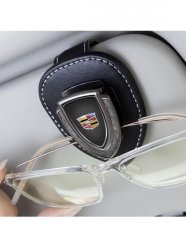 CADILLAC usnjen nosilec za očala za ekran, nosilec za očala - črno usnje