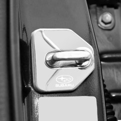 4 pcs SUBARU Protective cover for the door latch- silver