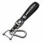 PEUGEOT key fob, keychain black leather
