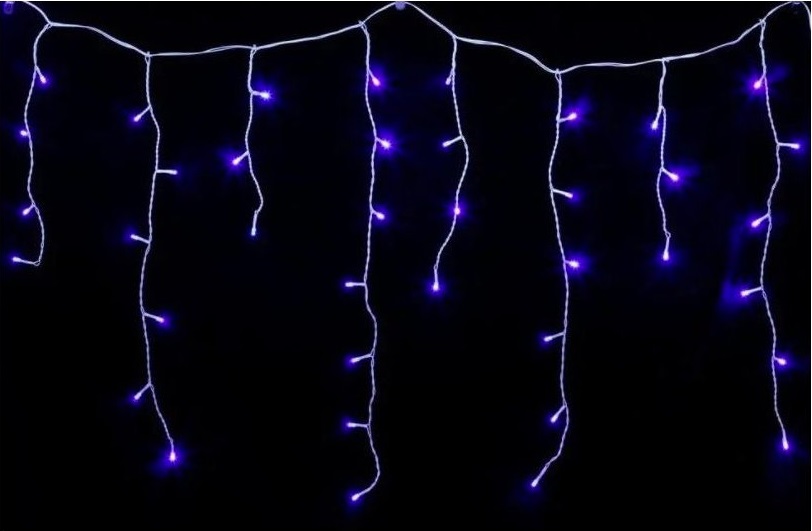 LUMA LED Christmas light rain, 310 LEDs 5m power cable 5m IP44 blue with a timer