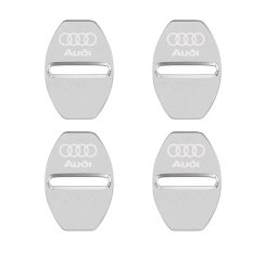 4 τεμάχια AUDI Προστατευτικό κάλυμμα μάνταλου πόρτας- ασήμι