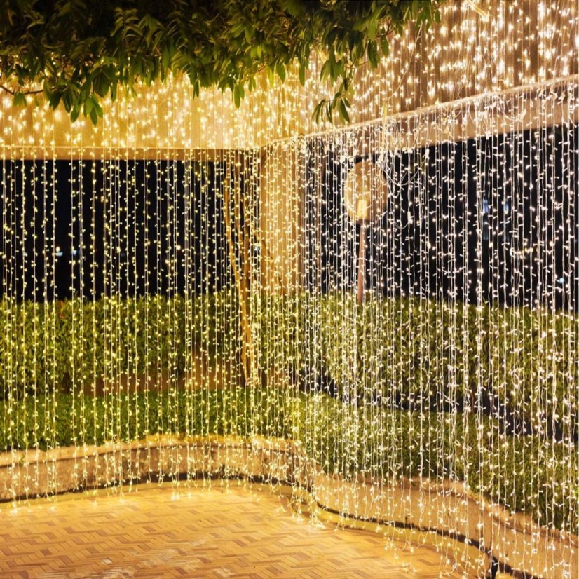 LUMA LED Romantic light curtain - 3x2.5 m warm white 255 LEDs - Linkable
