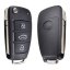 LUXURY key cover for AUDI cars black glossy/chrome