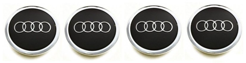 4pcs Wheel center caps AUDI 77mm black glossy 4L0601170