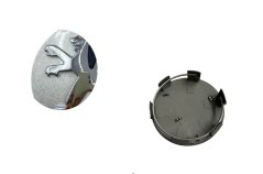Calota central da roda PEUGEOT 60mm prata cromado 542106