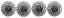 4pcs VW Volkswagen wheel center cap 150mm silver
