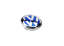 VW VOLKSWAGEN centrinio rato gaubtas 65mm mėlynas/chromas 3B7601171