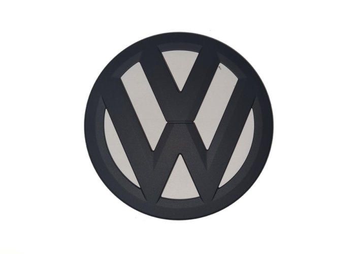 VW GOLF V (2003-2010) priekšējā nozīmīte, logo (12,8cm) - melns matēts