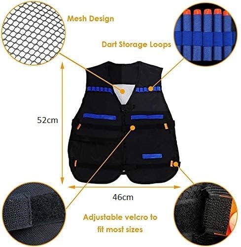 Gilet NERF - 40 fléchettes et pochette gratuites - Masque, chargeur,  lunettes et