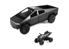Tec Цибeртpyцк метален модел играчка с батерии четириколка 1:24 Черен