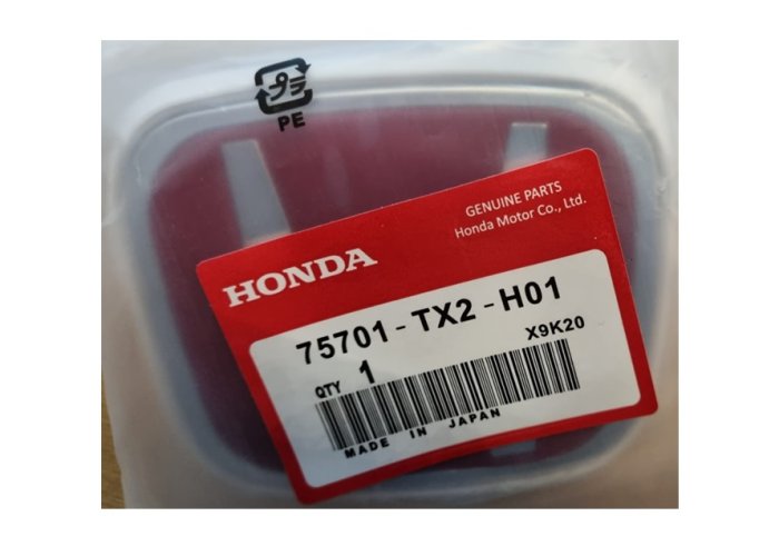 Emblem Honda Civic Accord 2006-15 Front Red Chrome 75701-TX2-H01
