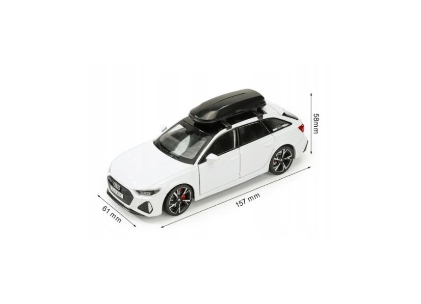 Audi RS6 metalen model speelgoedbatterijverlichting klinkt 1:32 wit
