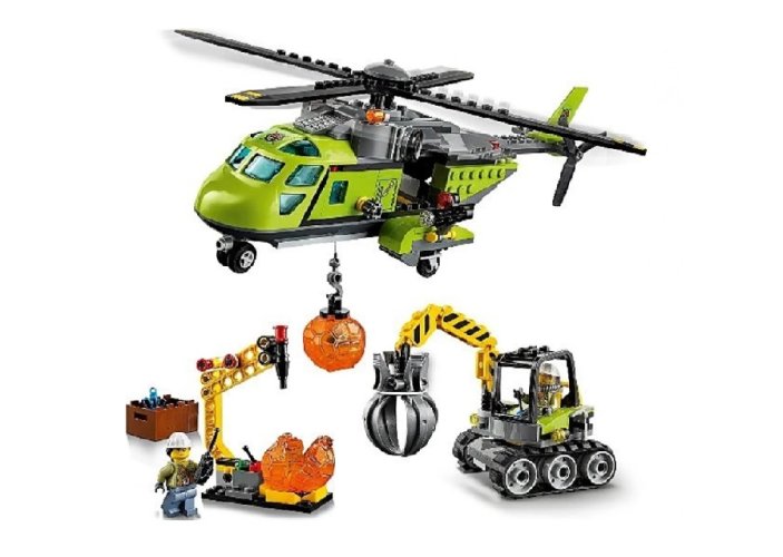 LEGO City 60123 Hélicoptère de ravitaillement du volcan