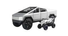Cybertruck modèle en métal jouet quad alimenté par batterie 1:32 argent