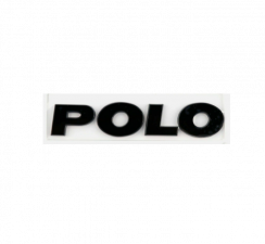 POLO -opschrift - zwart glanzend 132mm