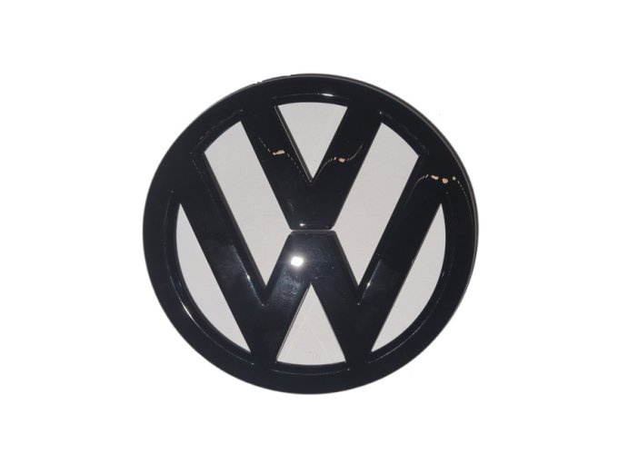 VW GOLF VII (2013-2017) främre emblem, logotyp (11,8 cm) - blank svart 5G0853630H