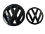 VW GOLF V  MK5 (2003-2010) front and rear emblem, logo (12,5cm a 11,3cm) - black glossy