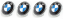 4pcs Wheel center caps BMW 60mm blue