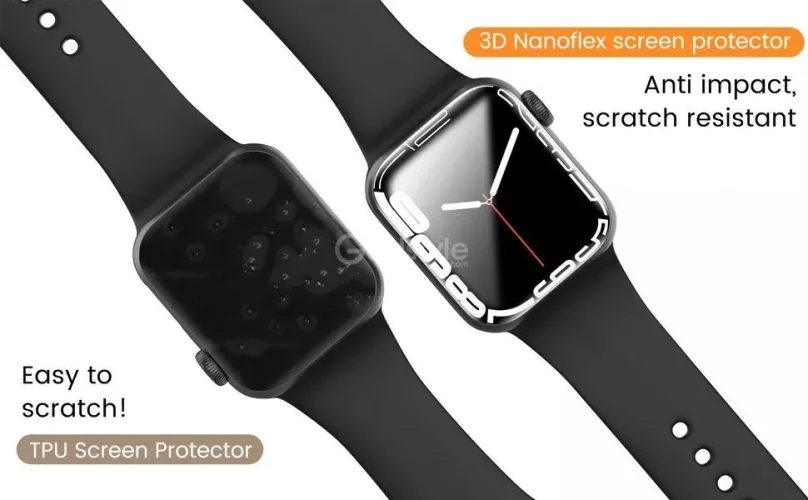 MOHAVE, Schutzglas 3D NanoFlex Displayschutzfolie mit Einbausatz für Apple Watch 41mm