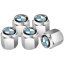 4 pcs BMW valve caps, valve covers silver/chrome