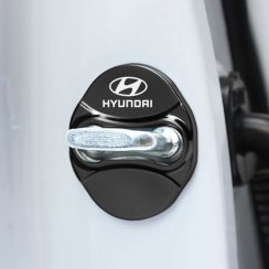 4 τεμάχια HYUNDAI B Προστατευτικό κάλυμμα μάνταλου πόρτας- μαύρο γυαλιστερό