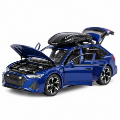 Audi RS6 kovinski model igrače luči baterije zvok 1:32 Modra