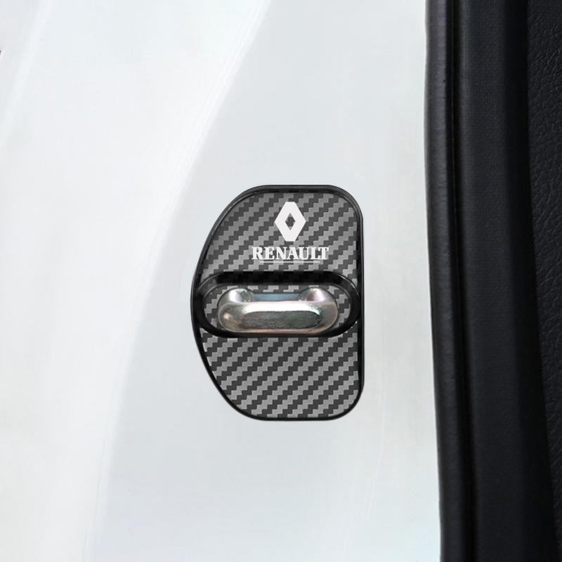 4 pcs RENAULT Protective cover for the door latch- black glossy